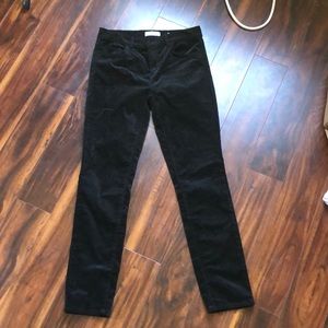 Loft (Size 2/26) black velvet skinny slack pants